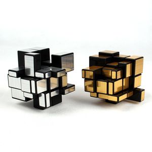 Magic Cube Cubos Rubik 3x3x3 Game Cube Silver Gold Stickers Professional Magic Magnetic Cubes Toys For Children Fidget Toy Infinite Cubo Rubik Christmas Gifts