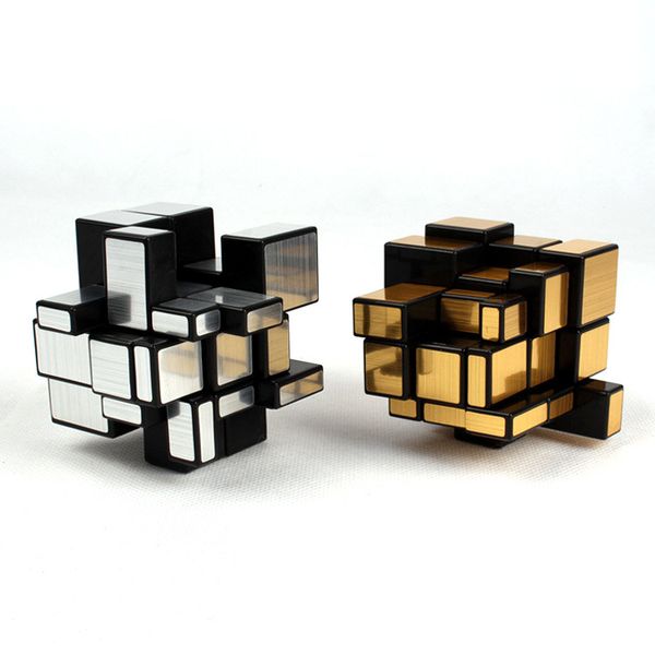 Cube magique Cubos Rubik 3x3x3, Cube de jeu argent or autocollants, Cubes magnétiques magiques professionnels, jouets pour enfants, jouet Fidget infini Cubo Rubik cadeaux de noël