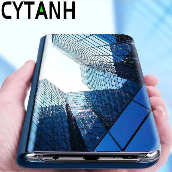 Mirror Filp Cytanh Case pour Samsung Galaxy A30 A20 A10 A40 A50 A70 A20E Smart Mirror Book Cover pour Samsung A 10 30 40 50 70 20