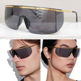 Lunettes de soleil miroir sans cadre pour les lunettes de soleil de créateurs de femmes maneurs FT0980 Lunettes de soleil Masque à la mode