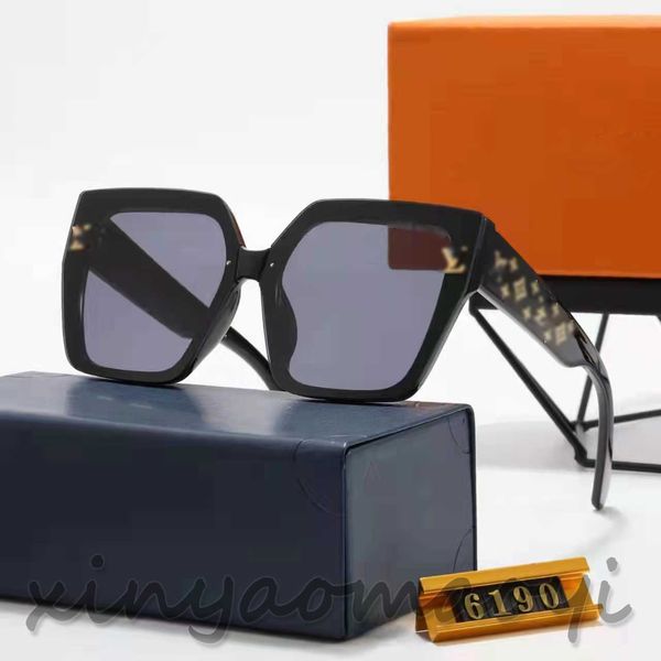 Lunettes de soleil design avec impression de jambe miroir, Lunettes pour femmes PC Plein cadre Mode UV Lunettes imprimées de luxe de haute qualité, lunettes pour hommes V6190