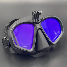 Miroir Lens Professional Masque de plongée sous-marine Ensemble de plongée avec plongée en plongée pour adultes Dive Swim sous-marin Masque avec montage pour GoPro 240416