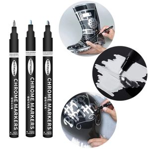 Spiegel marker zilveren markers pen kunst vloeistof spiegel diy hars verf chroom afwerking metallic ambachtelijke ambachtspenen accessoires