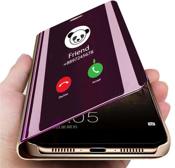 Étui de téléphone miroir pour Samsung Galaxy S10 S9 S8 Note 8 9, étui de protection à rabat en cuir avec vue intelligente pour Samsung A30 A50 A6 A87591188