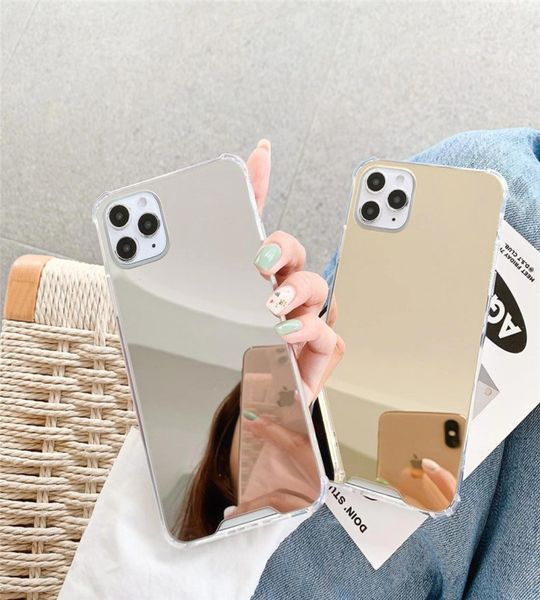 Case de teléfono Mirror Make Up Tpu PC TPU PC Acrílico para iPhone 13 12 Mini 11 Pro X XS MAX XR 7 8 más SE DHL8342478