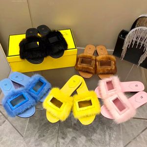 Femme Hommes Pantoufles Sandale Teddy Bear Fluffy Sliders Fuzzy Baguette Gladiator Slipper Fourrure Top Qualité Luxurys Designer Brown Tazz Slides Maison d'hiver Chaussures décontractées