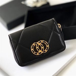 Miroir Qualité Caviar Wallet Mens Designer Card Cartes Fashion Keychain Coin Poss