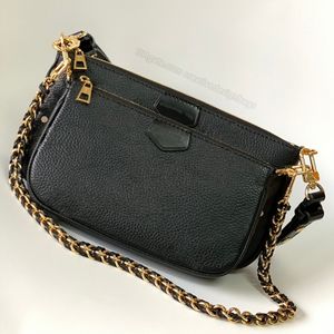 10A Crossbody schoudertassen van spiegelkwaliteit Zacht generfd leer met reliëf 2-delig geassorteerd pochette accessoiretas handtas modeketen stofzak met doos 24 cm L311