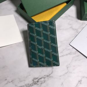 Miroir Quality Designer portefeuille en cuir authentique Green Grey Houndstooth Cards Houlders Fashion Women Handbag Purse avec boîte