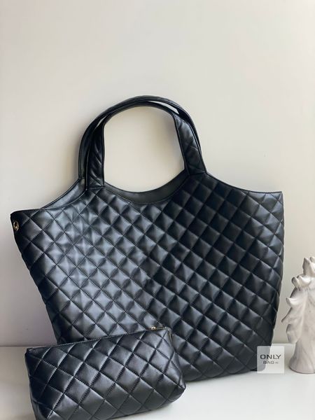 Sac de shopping de plage léger en cuir véritable matelassé en cuir véritable de qualité miroir, luxueux, en peau d'agneau souple, forme non structurée, fourre-tout icare maxi