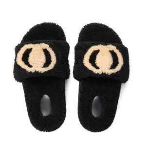 calidad del espejo sandalias de piel esponjosa casa sandalia diseñador plataforma moda Invierno oso de peluche diapositivas Casual fuzzy lujo Zapatillas Flat Slide mujer Zapatos tazz Zapatilla