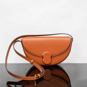 Vintage Teen Triomphe Demi-Lune Sling Totes Sac à bandoulière pour hommes Sacs à main de soirée en cuir véritable Sacs de selle de luxe Sac à main de luxe Rabat d'épaule Sacs d'embrayage pour femmes