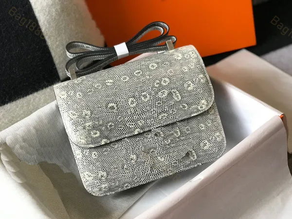 Petit sac Hobo en cuir motif lézard pour femmes, sac sous les bras de luxe, portefeuille, sac à bandoulière, boîte carrée