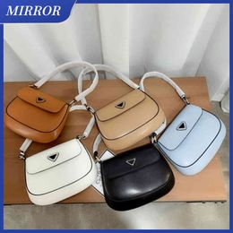 Spiegel topkwaliteit luxe dames shell tas mode ontwerper handtas portemonnee enkele schouderriem driehoek kleine schattige hobo tas
