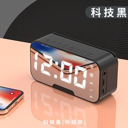 Conférencier Bluetooth sans fil miroir, cadeau portable, insertion de cartes à domicile, horloge étudiante, réveil, système audio de l'ordinateur