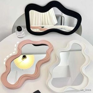 Mirrors 1 pc wandspiegel voor slaapkamer badkamer kawaii make -up spiegel huis decoratie woonkamer decoratie woning decor groothandel