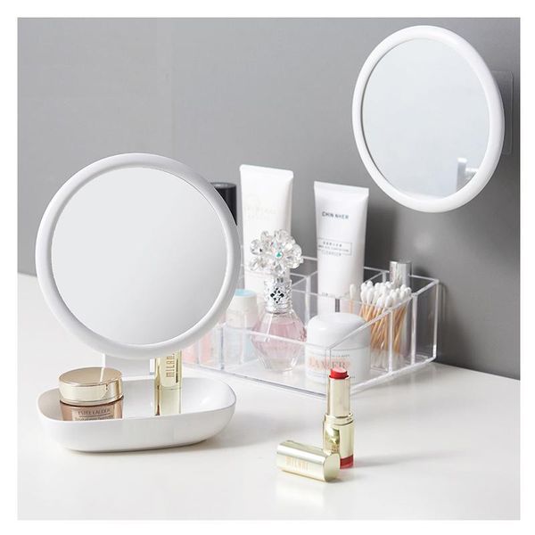 Miroirs 1pcs miroir de vanité mural HD maquillage grossissant peut être utilisé pour la commode verticale fournitures de salle de bain stockage de cosmétiques