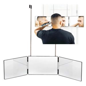 Spiegels 3-wegspiegel Verstelbare driebladige spiegel Zelfkappers Styling Diy Kapseltool 3 Zijspiegel Haar knippen voor thuis Make-upspiegel