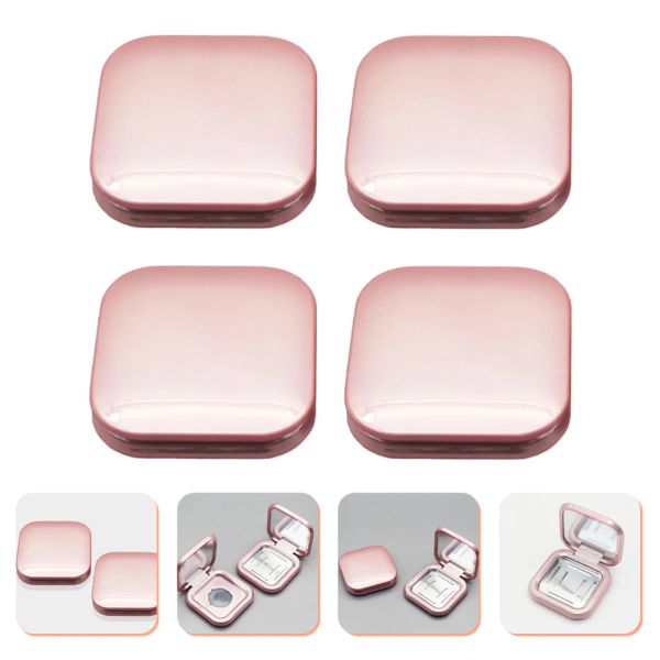 Miroirs 4pc Fondation Poudre DIY Boîte Vide Fard À Paupières Palette Blush Boîte Portable Cosmétique Maquillage Conteneur avec Miroir pour Bb Crème