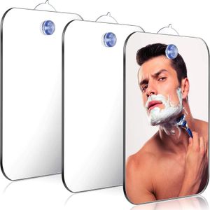 Spiegels Acryl Anti-condensspiegel Badkamergereedschap Douche Scheren Fogless Spiegel Wasruimte Reisaccessoires Met Muurafzuiging Voor Mannen Vrouwen