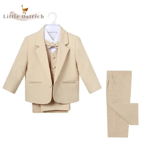 Miroirs Baby Boy Clothes Forces Set Veste + chemise + gilet + Bowtie + Pant 5pcs