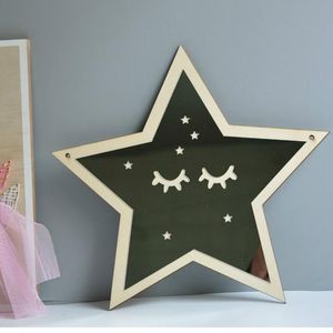 Miroirs dessin animé pour enfants miroir décoratif salle de bain chambre de bébé mignon bois acrylique cadre créatif maison Art décoration murale miroirs