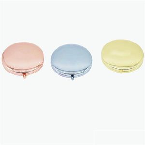 Miroirs Miroir de maquillage compact Portable Double face miroirs pliants femmes Vintage cosmétique pour demoiselle d'honneur proposition mariage maison jardin Dh6FP