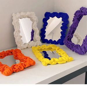 Spiegels DIY Onregelmatige kleispiegel Noordse acrylkleispiegel Woondecoratie Make-upspiegel Handgemaakte ornamenten Onregelmatig muurframe