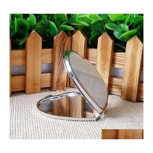 Spiegels DIY metalen make -upspiegels Love Heart Vorme Hermal Transfer Printing Blank Cosmetic Mirror for Girlfriend Gift Hoge kwaliteit 2 DHF2O