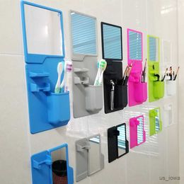 Mirrors mode siliconen spiegel siliconen tandenborstel houder zelfgrepen spiegel verbrijpen scheermake make -up douche siliconen reiswasruimte