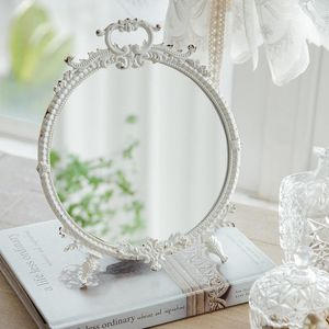 Miroirs Cadre Miroir Vintage Géométrique En Vrac Rond Compact Vanité Petite Grande Salle De Bain Irrégulière Métal Wanddeko Home Design ZJ50