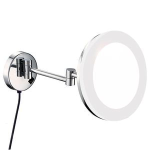 Spiegels Gurun Bath El Wandmontage Helder verlichte make-up met led-licht en vergroting Chroom gepolijst Plug-in Highend Drop Deliv Dhcwp