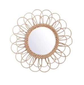 Mirrores Colgando Mirror Rattan Decoración de pared circular