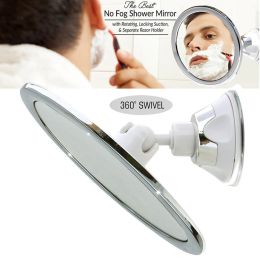 Miroirs JXLCLY 360 Rotation Ventouse sans brouillard Douche Rasage Maquillage Miroir sans brouillard