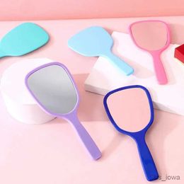 Spiegelt de Koreaanse versie van de cartoon make -up mini draagbare handheld spiegel single handle mirror meisje schattige kleine spiegel make -upgereedschap