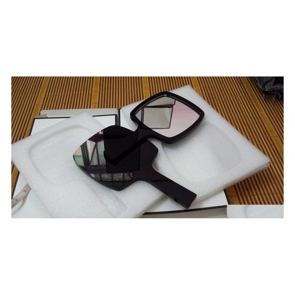 Espejos de lujo espejo acrílico negro excelente maquillaje personal de mujer mano de mano cosmética con caja de regalo perfecta entrega de caída VIP HOGAR G DHTRQ