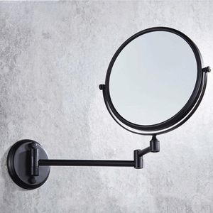 Spiegels make-up spiegel toilet roterende schoonheid schoonheid badkamer muur engineering ronde meerdere vergroting verticaal brons