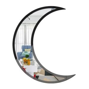 Miroirs Miroir Phase de Lune Décoration Murale Polyvalent Miroir Croissant Élégant Acrylique Miroir Auto-adhésif pour Salon Chambre