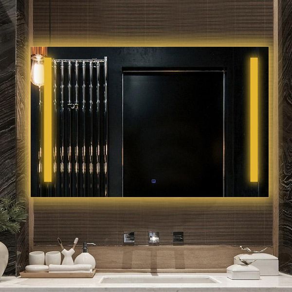 Miroirs MiroirsTWJ Toilettes Miroir Maquillage Pour Salle De Bains Smart Anti Flou Mur Belle LED Toilette Espelhos De Banho Antidéflagrant