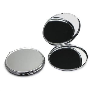 Miroirs Nouveau miroir Compact épais blanc rond Sier miroir de maquillage de poche grande taille 72mm 100 pièces/lot #181221