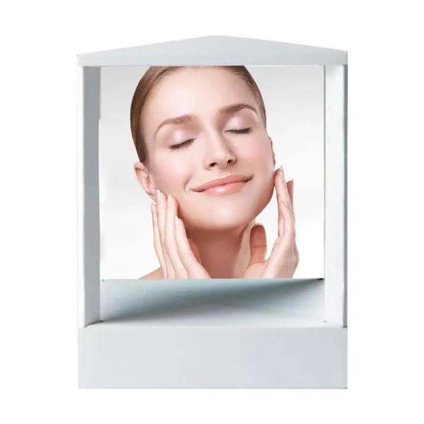 Espejos Espejo no reversible Espejo de tocador Espejo de mesa real Izquierdo y derecho No invertido Reflejo verdadero para maquillaje facial