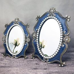 Spiegels nordic esthetische decoratieve spiegel vintage luxe retro juwelier staande make-up espejos decorativos woondecoratie van50j
