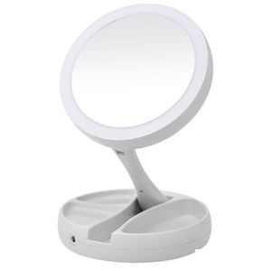 Miroirs Portable Led Lighted Makeup Mirror Vanity Compact Make Up Pocket Cosmetic 10X Loupes Vt00051 Drop Delivery Home G Dhkwy