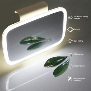 Mirrors Oplaadbare autospiegel met LED-verlichting Zon Visor Universal Makeup Touchscreen Travel Sun-Shading Accessories Beauty