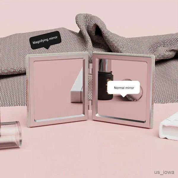 Miroirs motif rose pliant miroir double face ins fin de girls miroir bel petit miroir portable personnalisé portable personnalisé