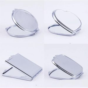 Espejos Sier Pocket Thin Compact Mirror Blank Round Heart-Shaped Metal Makeup Diy Costmetic Wedding Gift Drop Delivery Home Garden Dh1Ig