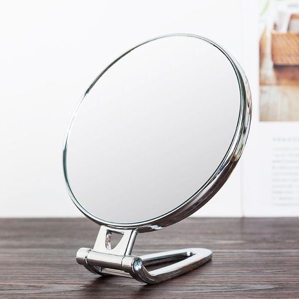 Miroirs argent maquillage miroir UV Placage HD de bureau debout debout debout vanity coiffeuse comptoir fournitures de salle de bain à la maison Décor cadeaux