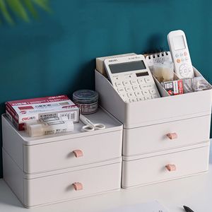 Mirui Desk Office Organizer Bins Storage Holder Desktoppotlood Pen Dorries Stapelbare plastic opslagcontainer Schoolbenodigdheden