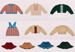 Misha et Puff enfants filles Vintage pulls en tricot belle enfant hiver hauts petite fille mode jupes 2106199734843