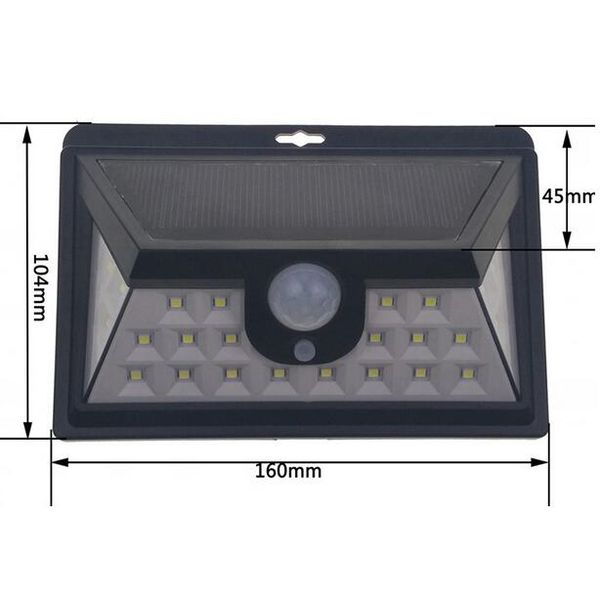 Mising impermeable 24 54 73LED luz Solar 2835 SMD blanco energía Solar exterior jardín luz PIR Sensor de movimiento camino lámpara de pared 3,7 V